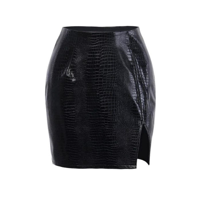 Aniyah Faux Leather Mini Skirt