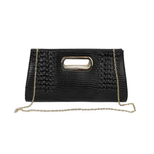 Crocodile Embossed Clutch